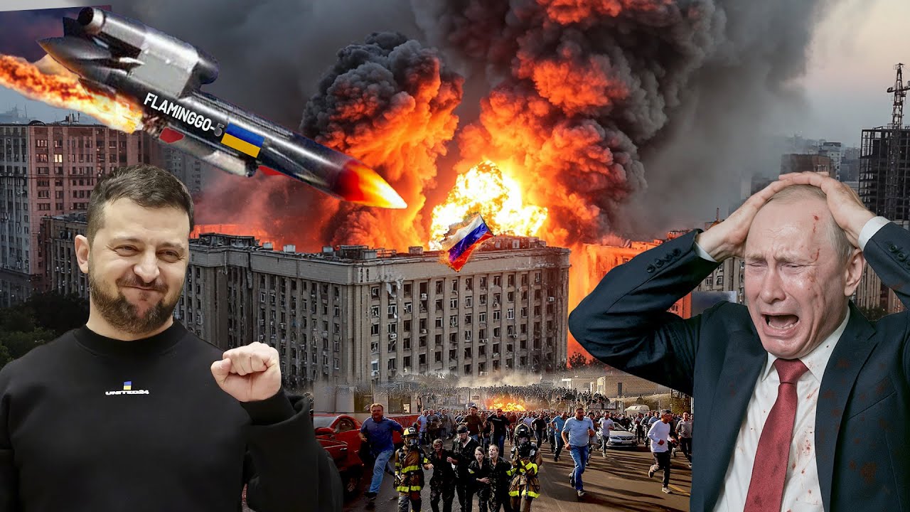 Youtube Thumbnail image of : RUDAL HIPERSONIK FLAMINGGO HANCURKAN MOSKOW RUSIA! Putin Panik Ketakutan, Zelensky Terus Bombardir