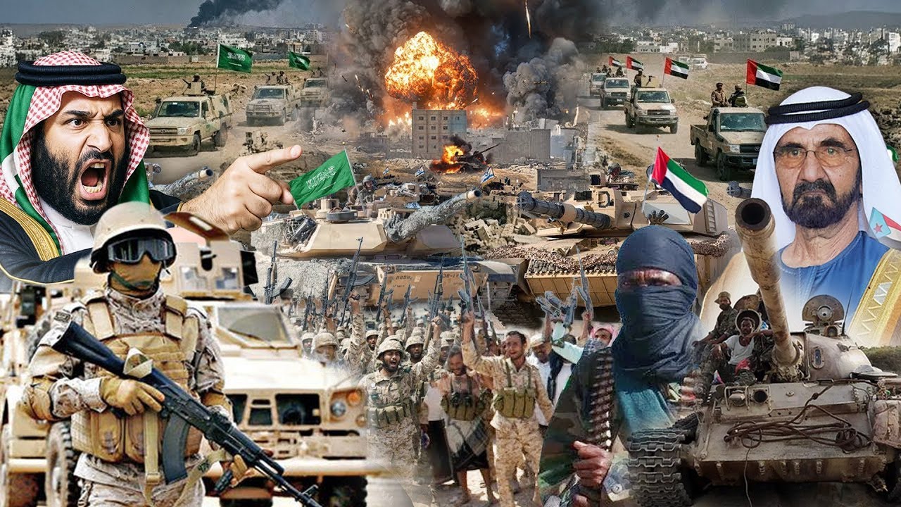 Youtube Thumbnail image of : ARAB SAUDI VS UEA SEMAKIN MEMANAS! Sekutu Jadi Rival Demi Minyak & Laut! Perang Akan Pecah di Yaman