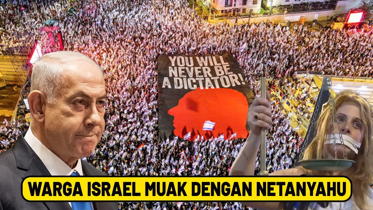 Youtube Thumbnail image of : 1 JUTA RAKYAT ISRAEL NGAMUK & LAKUKAN PERLAWANAN TERHADAP REZIM NETANYAHU! Tel Aviv Lautan Manusia