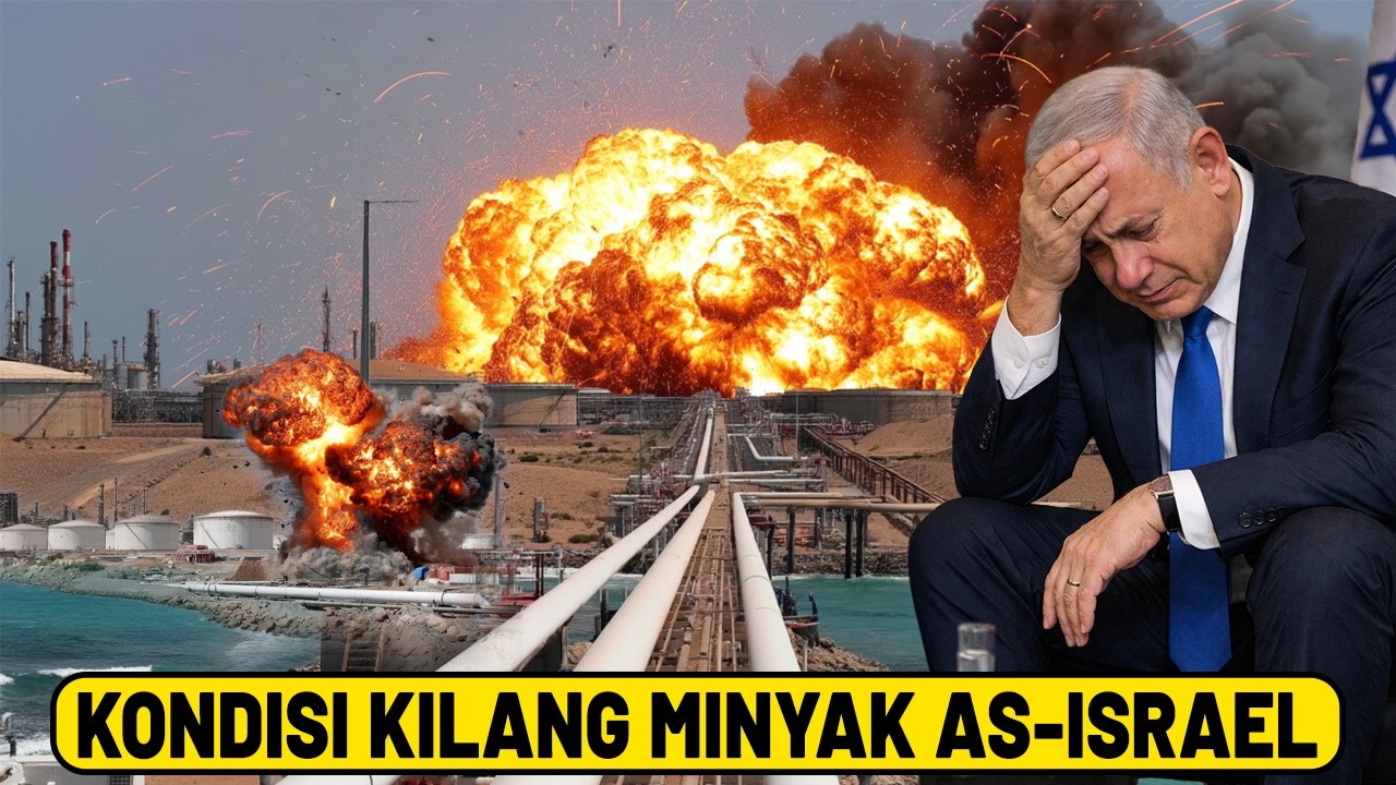 Youtube Thumbnail image of : PERTAHANAN AS-ISRAEL GAGAL, PUSAT KILANG MINYAK MEMBARA! Krisis Energi Global Sudah Dimulai